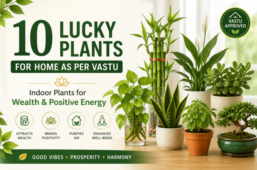 10 Lucky Plants for Home as per Vastu (Indoor Plants for Wealth & Positive Energy)
